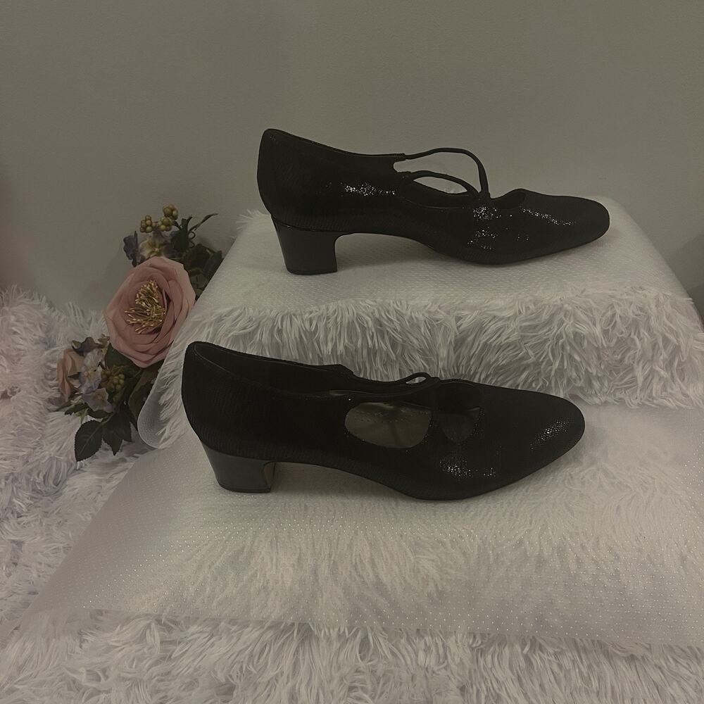 Trotters Black Mary Jane Low Heel Shoes Women Slip On‎ Comfort Classic 11M/41EU